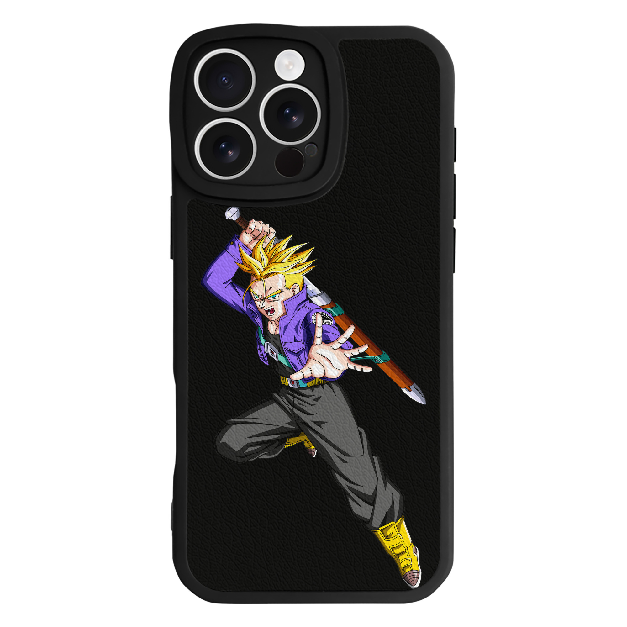 （画像用） ドラゴンボール トランクス（Torankusu）DRAGON BALL Trunks 【iPhone 16シリーズ対応】シリコンスマホケース（レザー調） 材質：シリコン